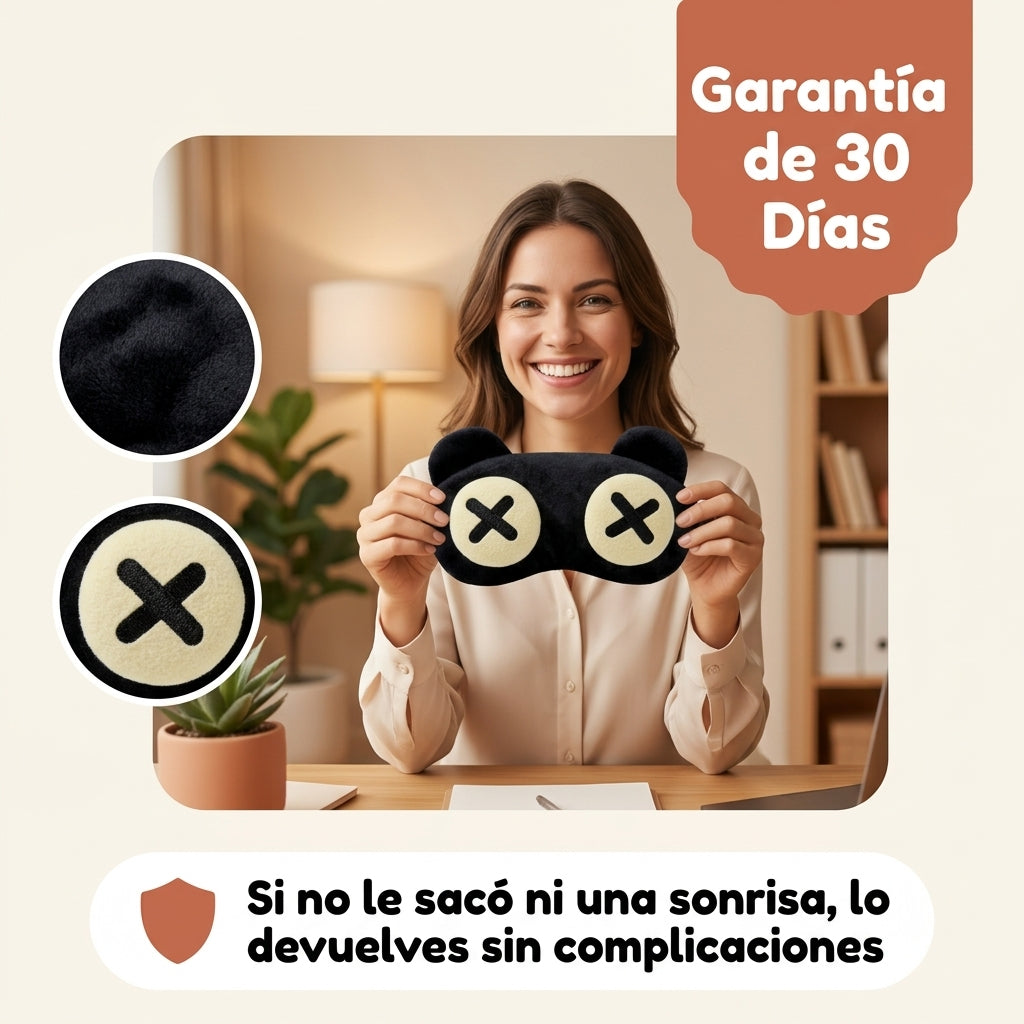 Antifaz de Dormir Divertido — Diseño Oso Dormilón