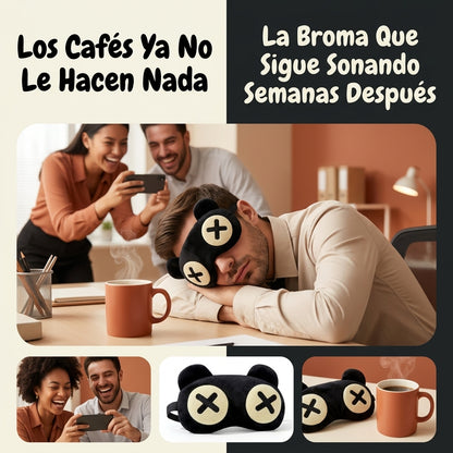 Antifaz de Dormir Divertido — Diseño Oso Dormilón